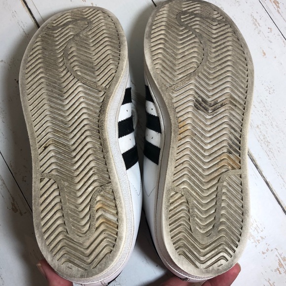Adidas Superstar White Black Stripe Sneaker - Picture 5 of 7